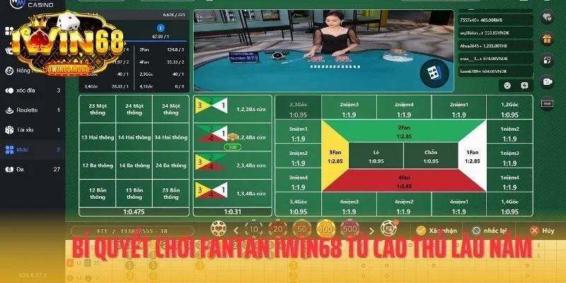Bí quyết chơi Fantan IWIN68 từ cao thủ lâu năm