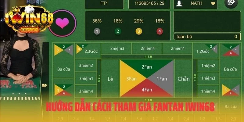 Hướng dẫn cách tham gia Fantan IWIN68 